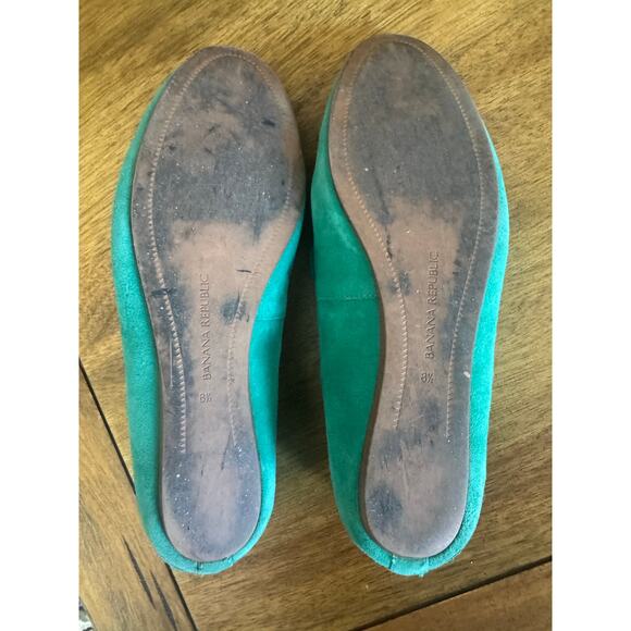 Banana Republic Green Suede Flats Women’s Size 8½ Slip-Ons - Picture 8 of 9